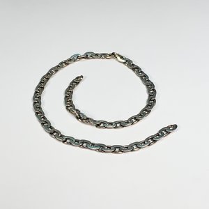Collar de Plata con Eslabones - 23 cm - imagen 1