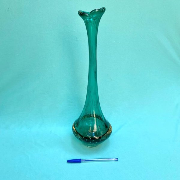 Antiguo florero de cristal de murano altura 42 cm. - imagen 1