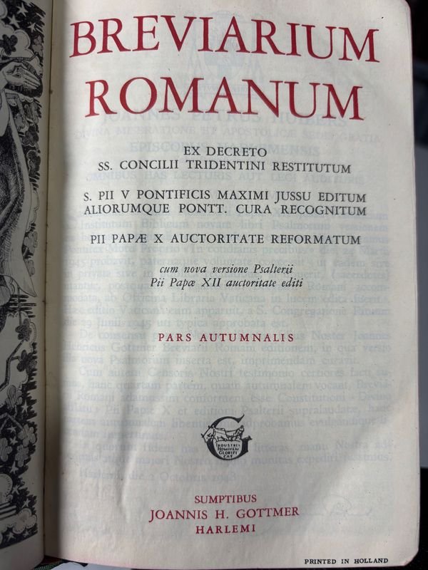 Breviarium Romanum en Italiano - Libro antiguo con estatua de león y oso polar - imagen 2