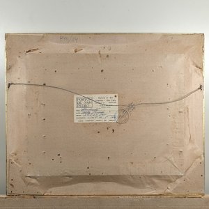 Pintura "Parodi" Acrílico sobre Fibra con Marco Dorado - imagen 10