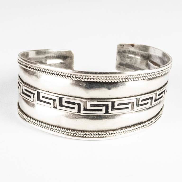 Pulsera de plata con diseño griego - imagen 1