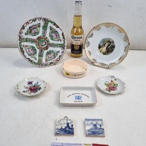 Lote de 8 Piezas: Platos Decorativos, Ceniceros Publicitarios y Azulejos Holandeses - imagen 2