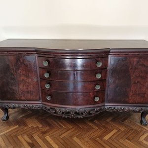 Antiguo Bahiut Estilo Chippendale en Pluma de Caoba - imagen 1