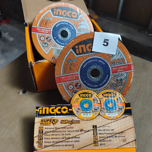Lote de Discos Abrasivos Ingco para Metal