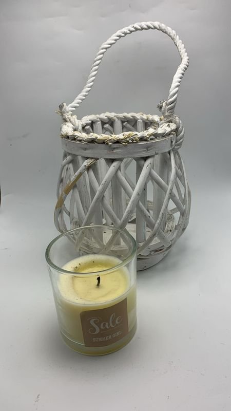 Porta velas en madera decorativa - imagen 2