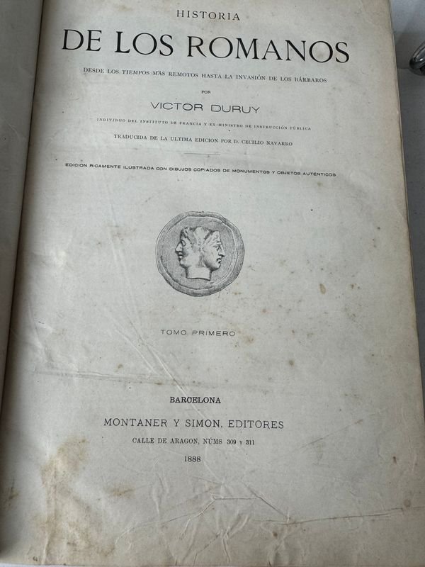Dos Tomos de Historia de los Romanos por Victor Duruy - Barcelona 1888 - imagen 7