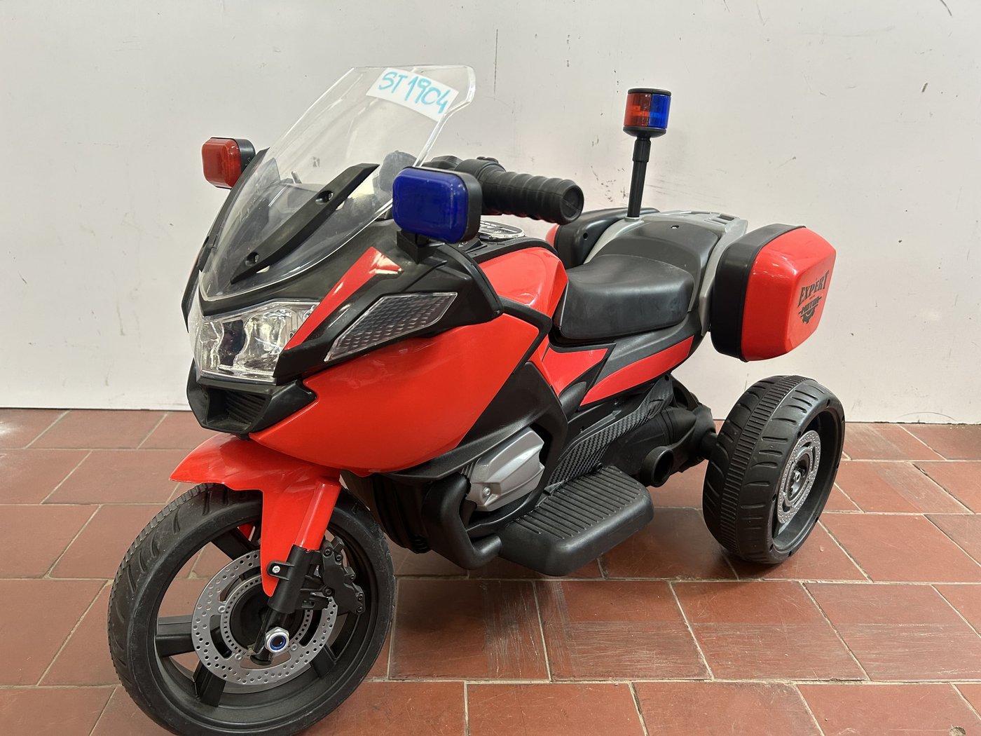 Moto a Batería de Policía Expert para Niños con Cargador