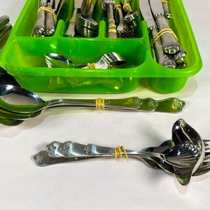 Juego de Cubiertos "Hercules Inox" con Estuche Verde - imagen 4