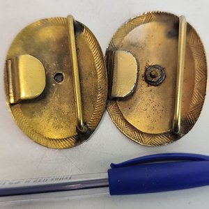2 Hebillas Metálicas Doradas para Cinturón de Policía de Montevideo con Escudo Uruguayo - imagen 2