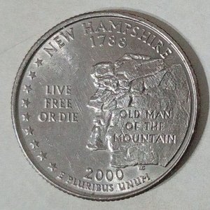 Moneda Conmemorativa 25 Centavos Dólar New Hampshire 2000 - imagen 1