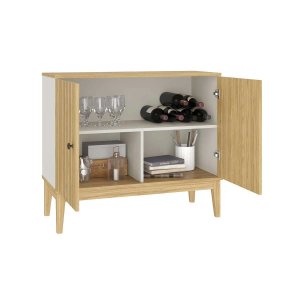 Aparador de Dos Puertas con Patas de Madera - imagen 2