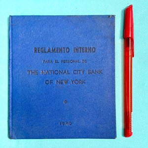 Lote siguiente: Reglamento Interno The National City Bank of New York Antiguo 1940