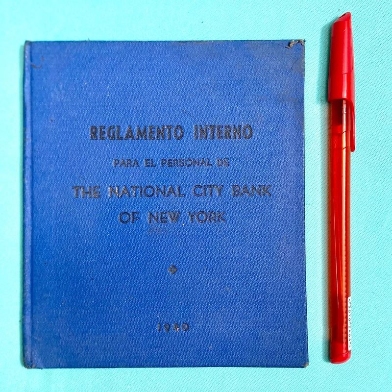 Reglamento Interno The National City Bank of New York Antiguo 1940