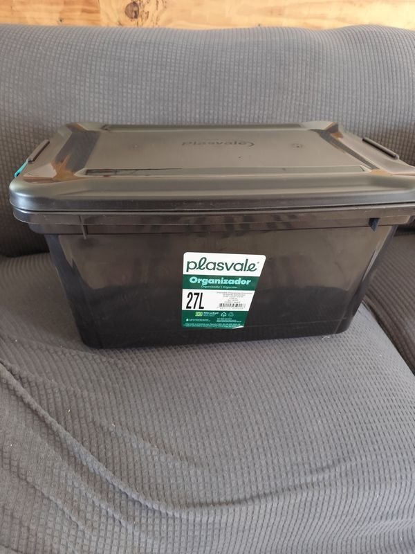 Cajas Organizadoras Plasvale de PVC Negro 27 Litros con Enganche - imagen 1