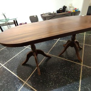 Mesa Oval de Madera Maciza Petiribí para 6 Personas - imagen 2