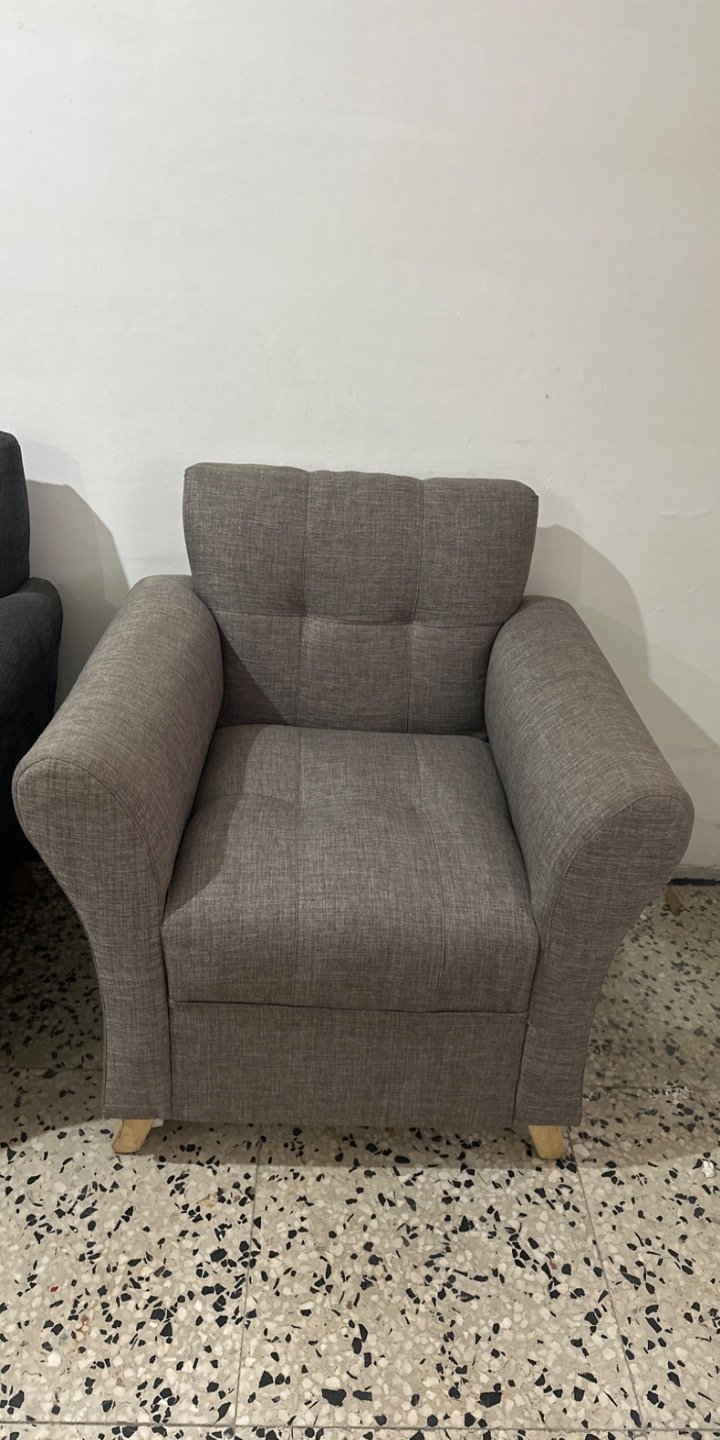 Butaca Individual Tapizada Gris