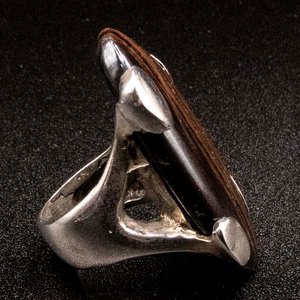 Anillo de Plata 950 con Ojo de Tigre - 21.81gr - imagen 2