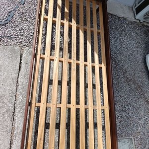 Cama Antigua de 1 Plaza en Madera Oscura - imagen 4