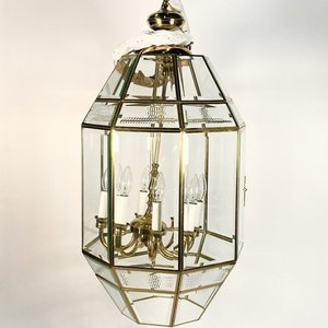 Lote siguiente: Colgante Octogonal de Bronce y Vidrios Biselados con 8 Luces