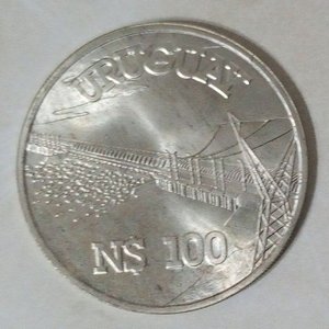 Moneda Conmemorativa Uruguay 1981 Salto Grande Plata .900 - imagen 2