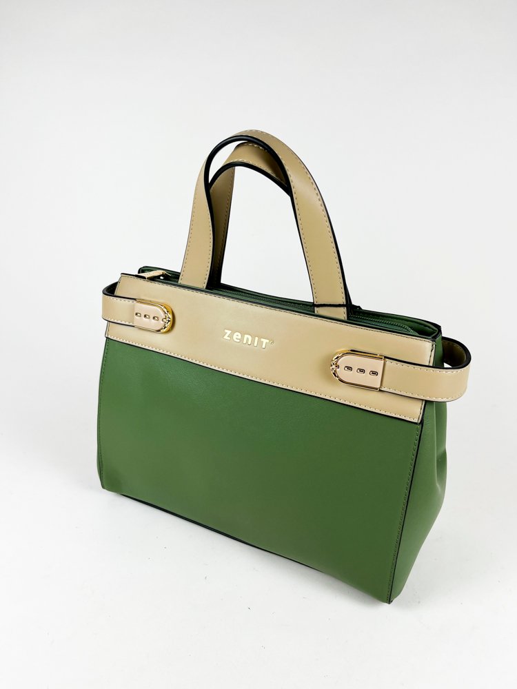 Lote siguiente: Cartera de Cuero para Dama Zenit en Oliva y Beige