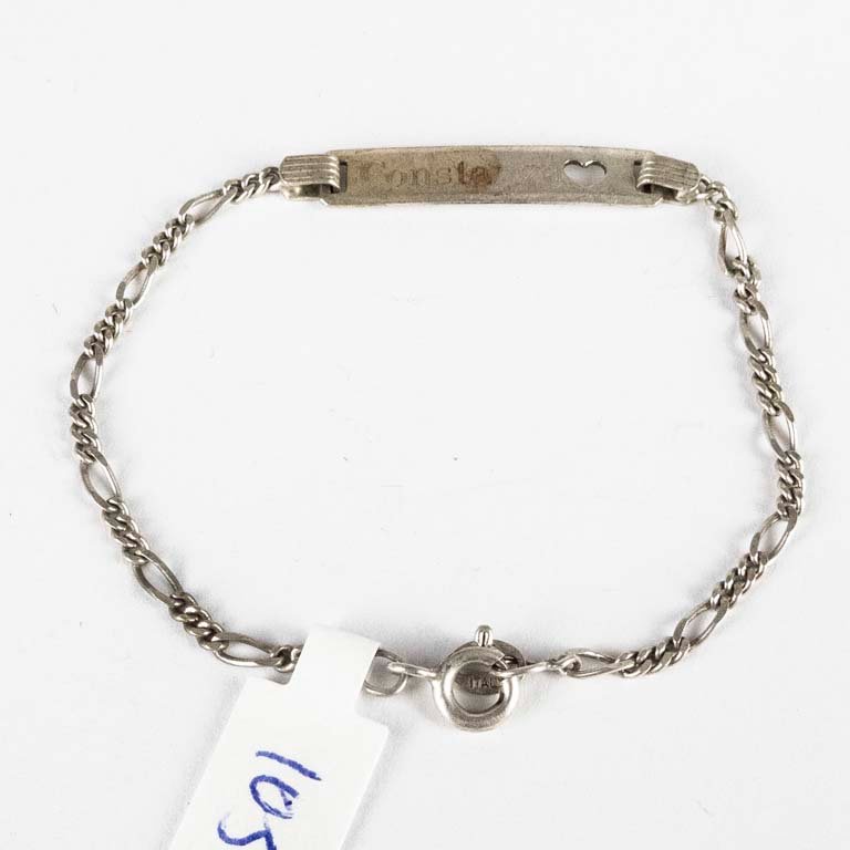 Lote siguiente: Pulsera de plata grabada - Accesorio de moda