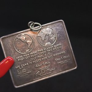 Medalla Conmemorativa Apolo XI Plata 900 Casa Valcambi CHI - imagen 4