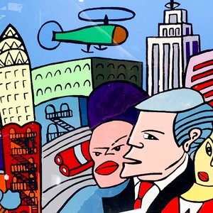 Serigrafía "Alegoría de Nueva York" firmada por Del Castillo - imagen 3