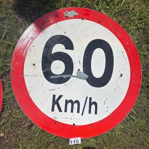 Lote de 5 Carteles Señalización Vial "60 Km/h" - imagen 3