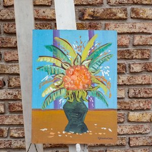 Flores en Acrílico por Mario Giacoya - 30x40 cm - imagen 3
