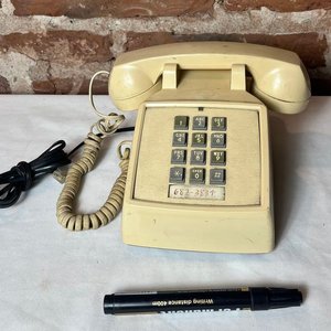 Teléfono Fijo Antiguo Digital Beige - imagen 4