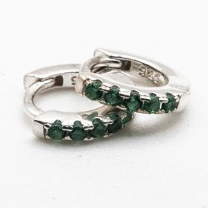 Lote anterior: Caravanas Aros de Plata con Piedras Verdes