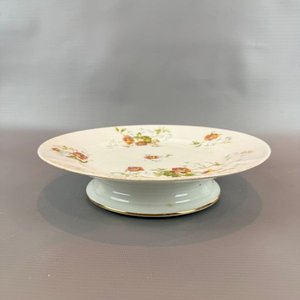 Plato de Torta Limoges Antiguo con Flores - imagen 2