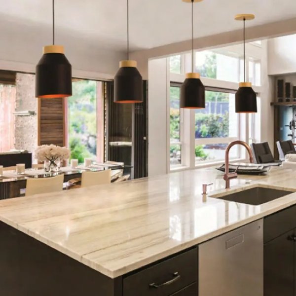 Colgante Vibrance Negro con Detalles en Madera - imagen 1