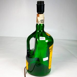 Lámpara de Sobremesa Botellón Whisky Cutty Sark Vidrio Verde - imagen 2