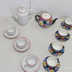 Juego de Té/Café de Loza y Cerámica Alemana y Olmos - imagen 6