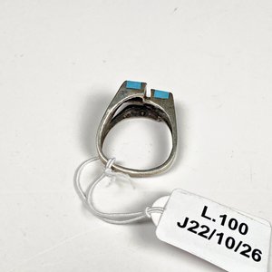 Anillo de Plata con Turquesas - Medida 16 mm - imagen 4