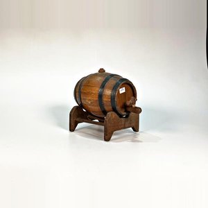 Barrilito Adorno de Roble con Soporte y Canilla - imagen 1