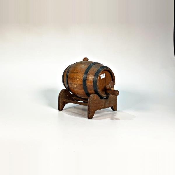 Barrilito Adorno de Roble con Soporte y Canilla
