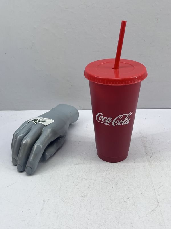 Vaso Coca-Cola Rojo con Tapa y Sorbete