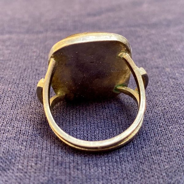 Anillo de diseño en plata con piedra marrón - imagen 5
