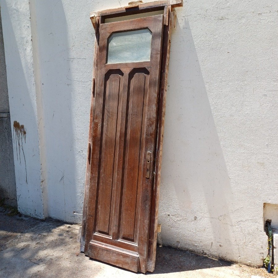Puerta de tablero en cedro, estilo antiguo - imagen 3