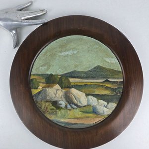 Óleo sobre madera firmado "R. De Signi, France, 1927" - imagen 1