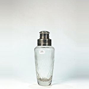 Coctelera de Cristal Tallado con Tapa y Virola Metálica - imagen 2