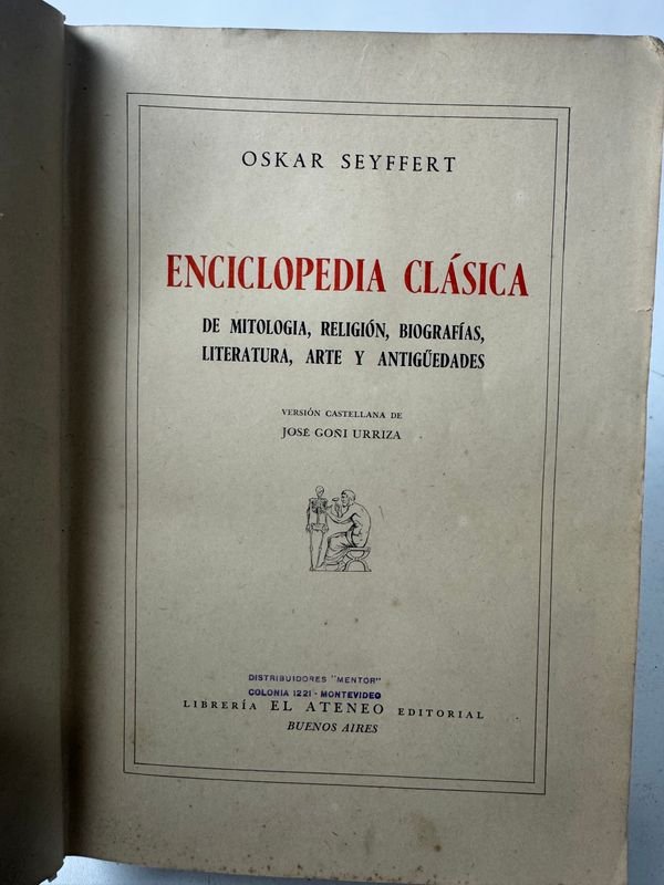 Enciclopedia clásica por Oskar Seyffert - Libro antiguo con encuadernación de cuero - imagen 3