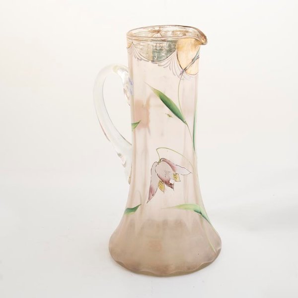 Jarra de Cristal Veneciano con Esmalte y Flores - 29cm - imagen 1