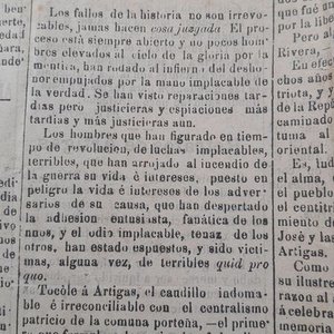 Diario "El Paysandú" del 18 de Julio de 1894: Contenido sobre Artigas y comentario inédito de su hija - imagen 14