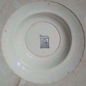 Plato Hondo Vintage Loza Inglesa Grindley England Cream Petal Borde Dorado 1930 - imagen 2