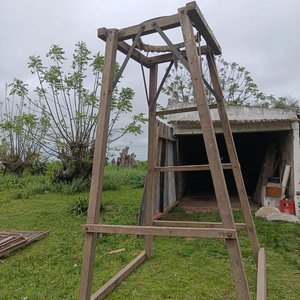 Aro de Embolsar Lana Estructura de Madera - imagen 3