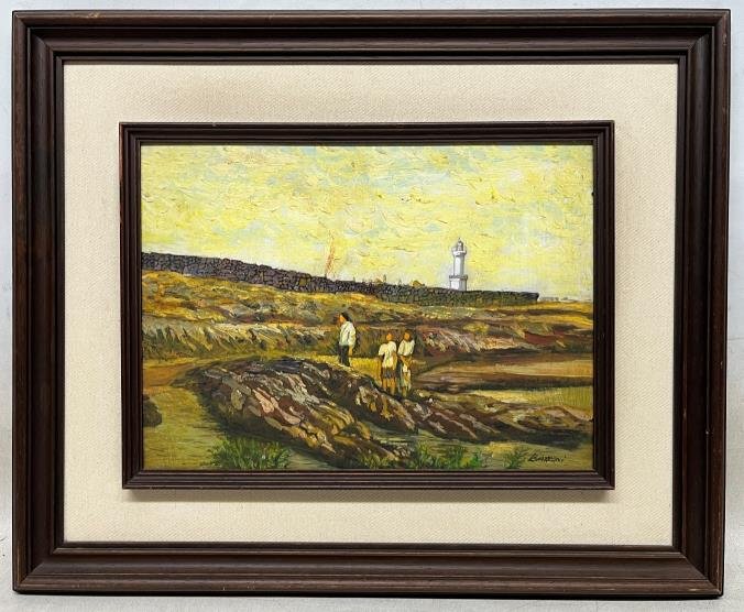 Óleo "Faro" de G. Bazzoni sobre Fibra - 23 x 32 cm